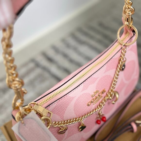 NWT Coach Teri Powder Pink Shoulder Bag CAL51 Crescent Crossbody Purse - Picture 4 of 8